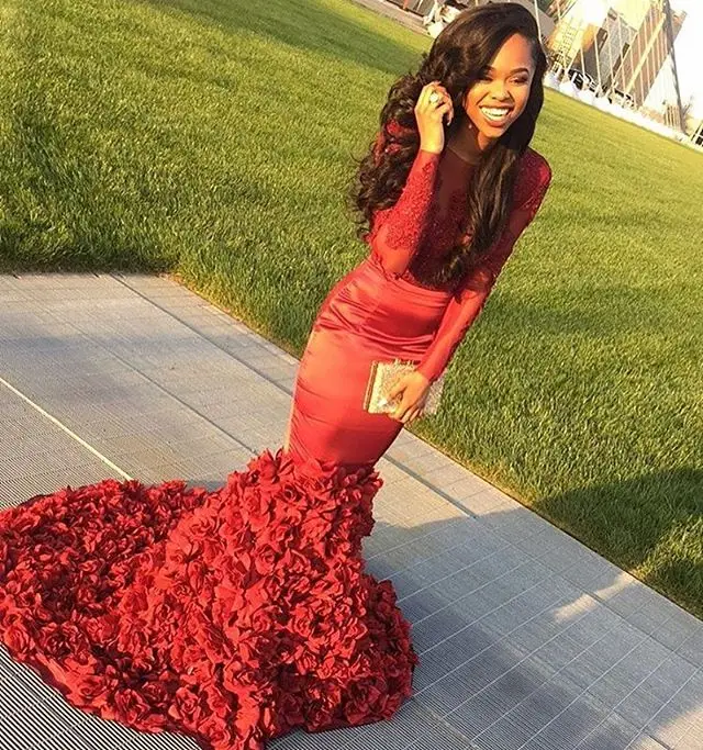 Applique Long Sexy Slim Prom Dresses Stunning Long Sleeve African Women Mermaid Prom Dress Black Girls Formal Party Gowns
Applique Long Sexy Slim Prom Dresses Stunning Long Sleeve African Women Mermaid Prom Dress Black Girls Formal Party Gowns