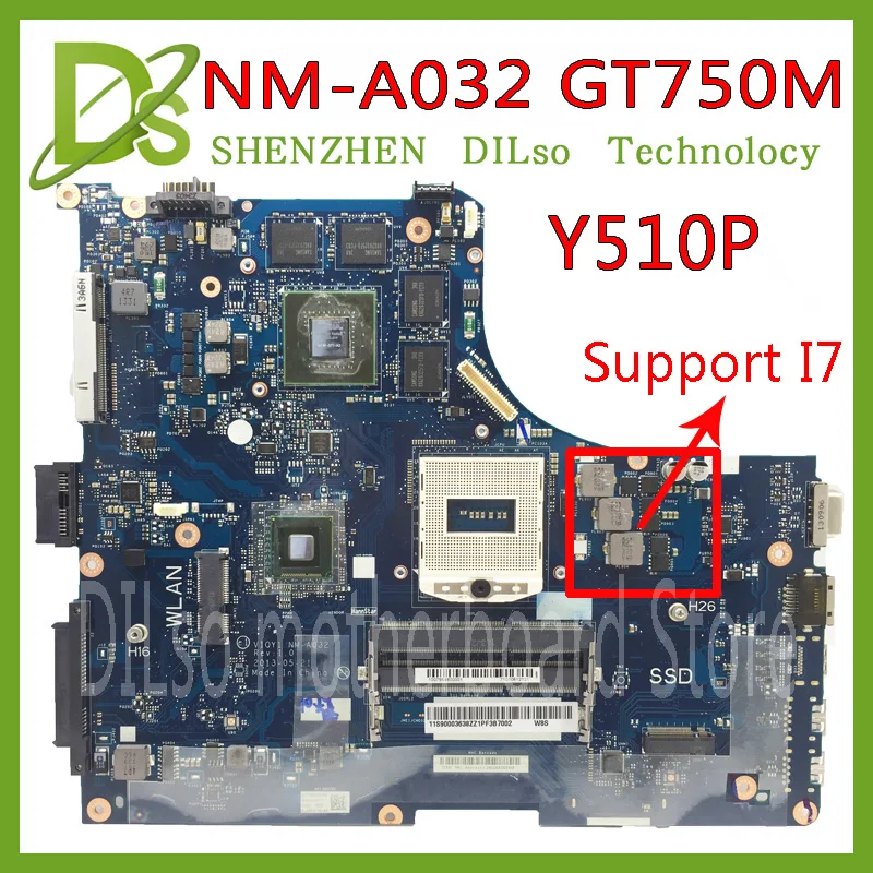 KEFU Y510P VIQY1 NM A032 REV: 1 0 материнская плата для ноутбука Lenovo GT750 тестовая плата|laptop