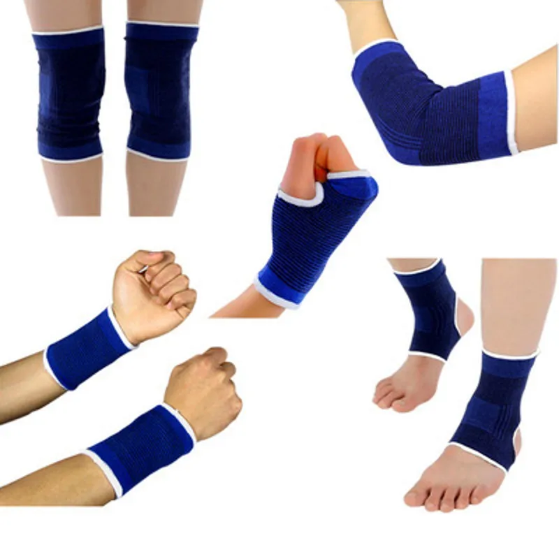 1 пара эластичная локоть наколенники Поддержка Brace нога при артритах и травмах
