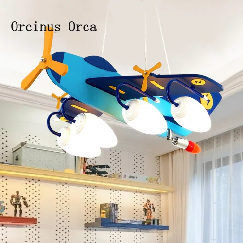 Cartoon Creative Blue Aircraft Chandelier Boys'Bedroom Children's Room Lamp American Simple LED Solid Wood Fighter Chandelier
Cartoon Creative Blue Aircraft Chandelier Boys'Bedroom Children's Room Lamp American Simple LED Solid Wood Fighter Chandelier
