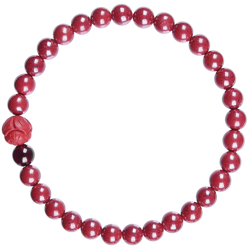 Chen Shi original cinnabar bracelet natural original ore crystal beads beads bead bracelet female birth year transport jewelry
Chen Shi original cinnabar bracelet natural original ore crystal beads beads bead bracelet female birth year transport jewelry