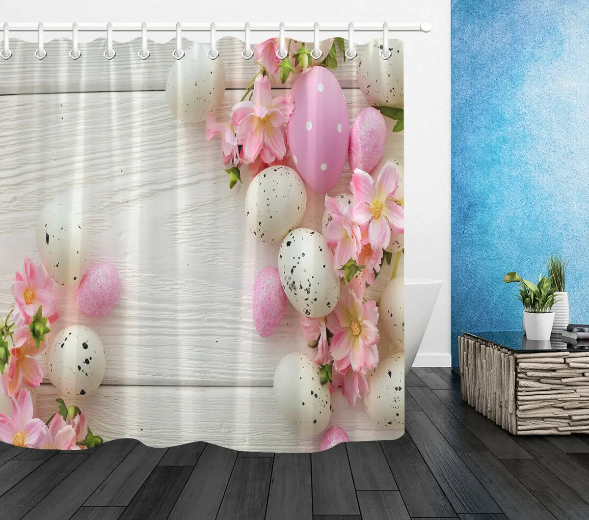 Colorful Eggs Happy Easter Flowers Bathroom Waterproof Fabric Shower Curtain Set
Colorful Eggs Happy Easter Flowers Bathroom Waterproof Fabric Shower Curtain Set