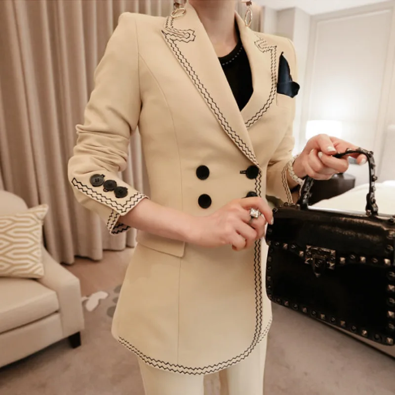 fashion Office Lady Workwear suit Women's Pant Suits autumn new women's Sets Blazers jacket+slim pencil pants two-piece
fashion Office Lady Workwear suit Women's Pant Suits autumn new women's Sets Blazers jacket+slim pencil pants two-piece