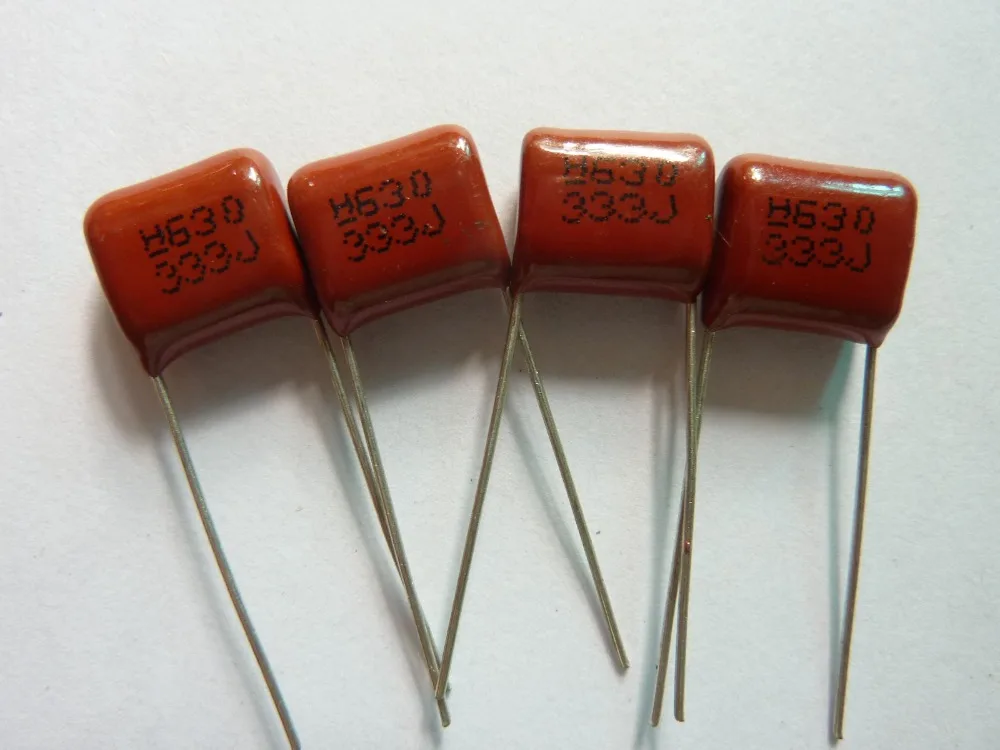 200 шт CBB 333 630V 333J CL21 0 033 мкФ 33nF P10 Металлизированный Полипропиленовый пленочный