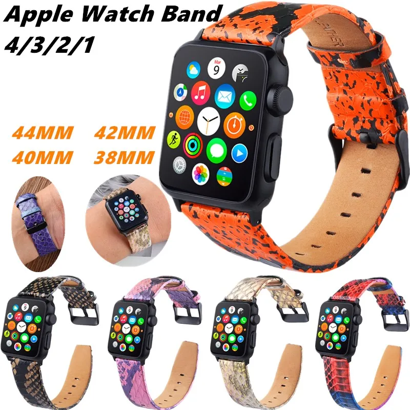 Genuine Leather Snakeskin pattern Strap For Apple Watch Band 4 44/40mm Bracelet Accessories Wristbands For Iwatch 3/2/1 38/42mm
Genuine Leather Snakeskin pattern Strap For Apple Watch Band 4 44/40mm Bracelet Accessories Wristbands For Iwatch 3/2/1 38/42mm