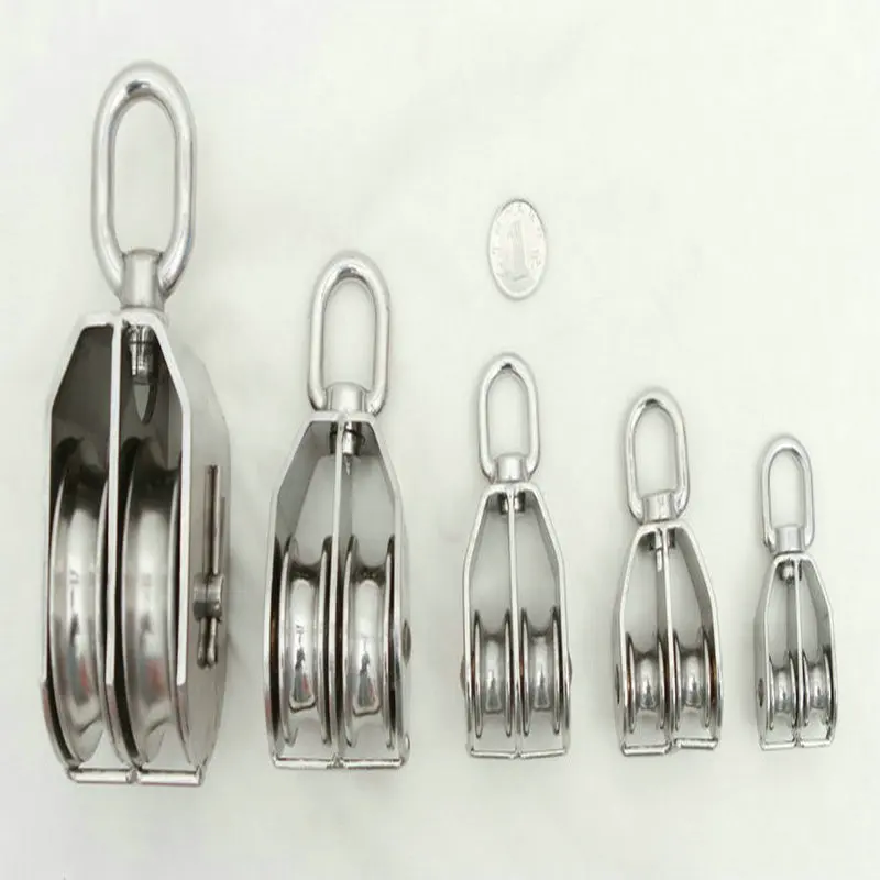 Wholesale Lifting Chain Cable Belt 50MM 304 Stainless Steel Eye Swivel Two Wheels Double Pulley Block
Wholesale Lifting Chain Cable Belt 50MM 304 Stainless Steel Eye Swivel Two Wheels Double Pulley Block