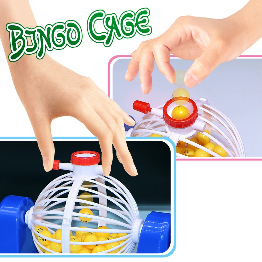 Bingo Game Set Cage Balls Cards Markers Board Kit Family Fun Desktop Toys Deluxe Wire Cage Bingo Set with Balls & Cards & Marker
Bingo Game Set Cage Balls Cards Markers Board Kit Family Fun Desktop Toys Deluxe Wire Cage Bingo Set with Balls & Cards & Marker
