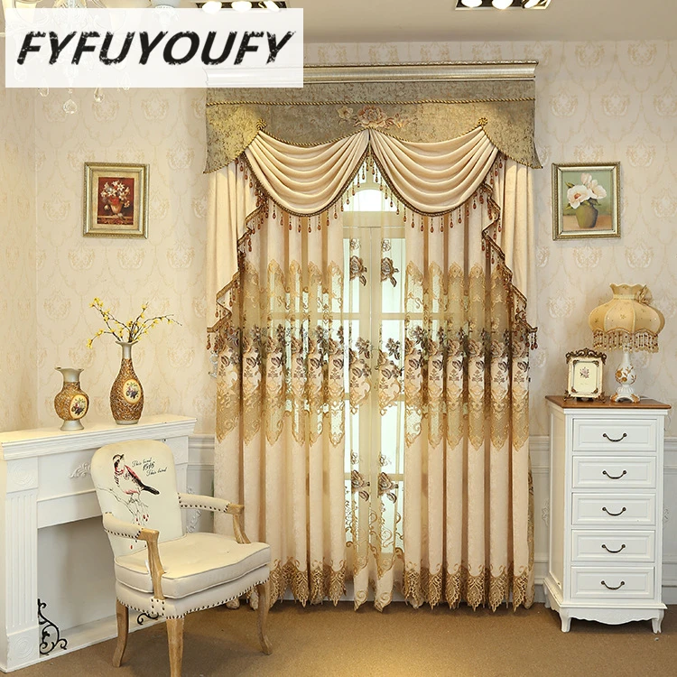 Europe Luxury embroidery Blackout curtain For the living Room Bedroom Curtain Window Blinds for Kitchen Voile Curtain
Europe Luxury embroidery Blackout curtain For the living Room Bedroom Curtain Window Blinds for Kitchen Voile Curtain