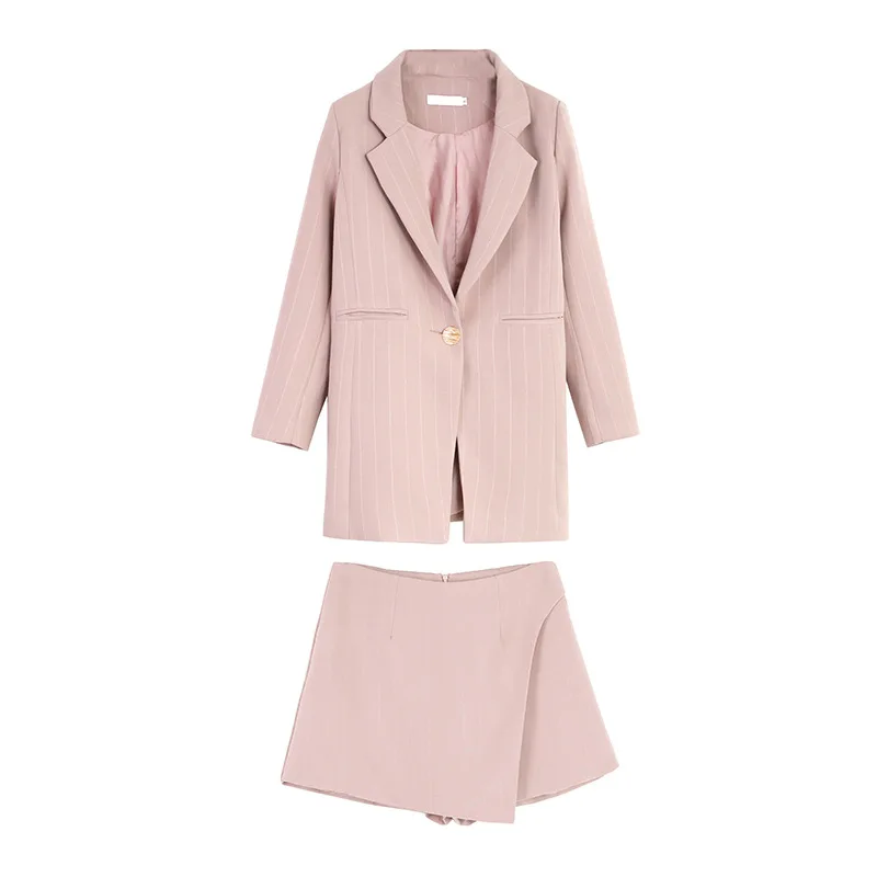 Women Cltthes Autumn Korean version of the striped long suit jacket skirt pants suit women fashion two-piece suit
Women Cltthes Autumn Korean version of the striped long suit jacket skirt pants suit women fashion two-piece suit