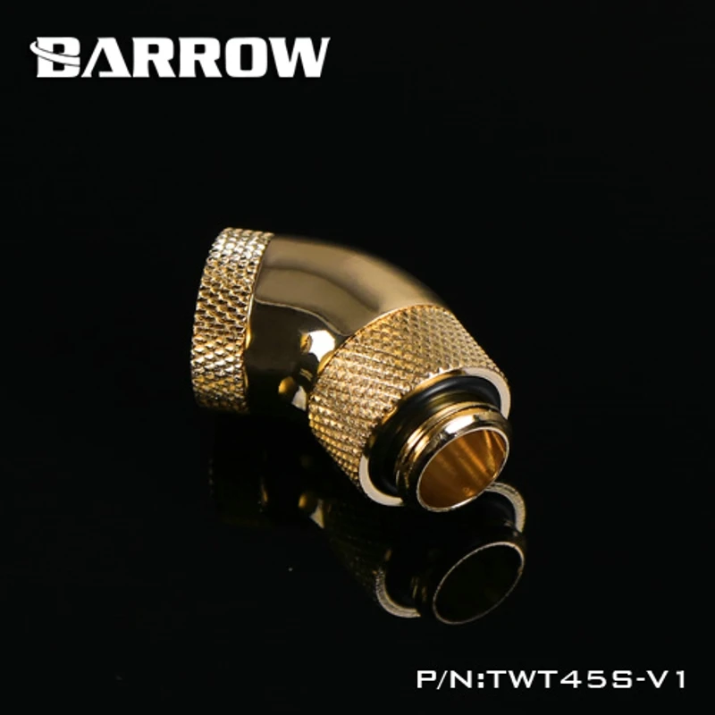 Barrow Black White Silver G1/4'' Thread 45Degree Two Rotary Fitting Adapter Rotating 45 Degrees Water Cooling Adaptors TWT45S-V1
Barrow Black White Silver G1/4'' Thread 45Degree Two Rotary Fitting Adapter Rotating 45 Degrees Water Cooling Adaptors TWT45S-V1