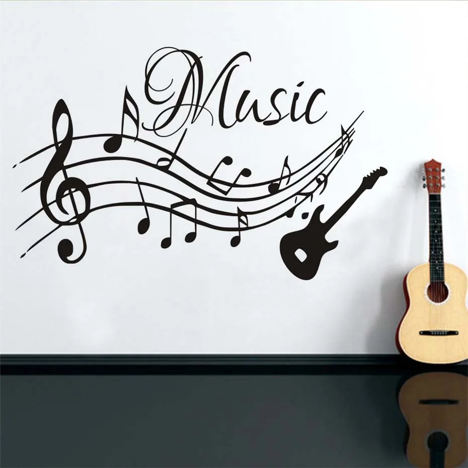 High Quality Musical Notes Music Guitar Vinyl Wall Stickers Living Room Decals Nursery Home Decor Removable Wallpaper Art Murals
High Quality Musical Notes Music Guitar Vinyl Wall Stickers Living Room Decals Nursery Home Decor Removable Wallpaper Art Murals
