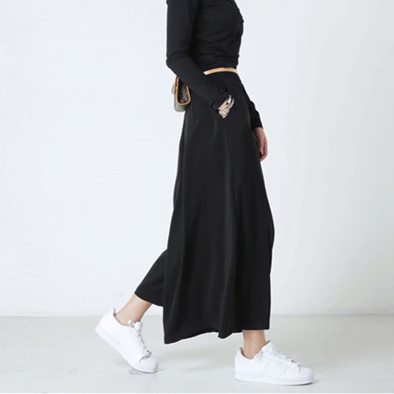 2020 Autumn New Casual Black Women Wide Leg Pants Fashion 9 Points High Waist Long Top Stylish
2020 Autumn New Casual Black Women Wide Leg Pants Fashion 9 Points High Waist Long Top Stylish