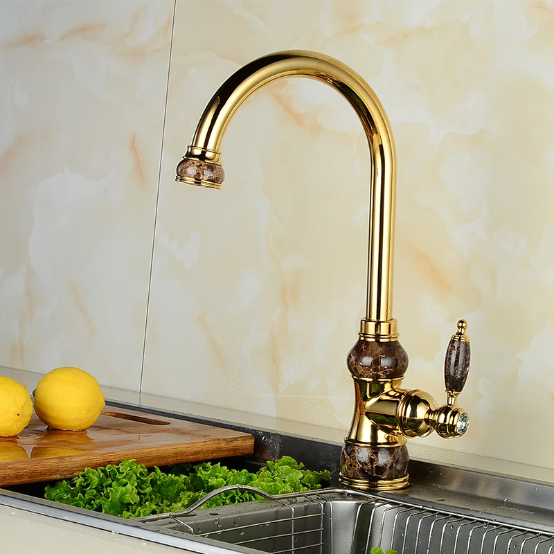 European Natural Jade and Gold Kitchen Faucet Hot and Cold Vegetables Basin Rotate Taps Drinking Water Faucet
European Natural Jade and Gold Kitchen Faucet Hot and Cold Vegetables Basin Rotate Taps Drinking Water Faucet