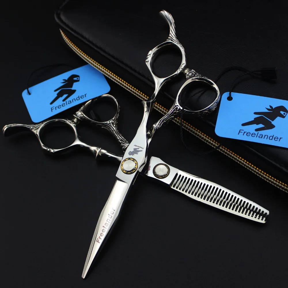 Freelander 6.0 inch Scissor Set Barber Hair Cutting Scissor/ Hair Thinning Scissor Japan 440C Handmade High End Japanese Steel
Freelander 6.0 inch Scissor Set Barber Hair Cutting Scissor/ Hair Thinning Scissor Japan 440C Handmade High End Japanese Steel