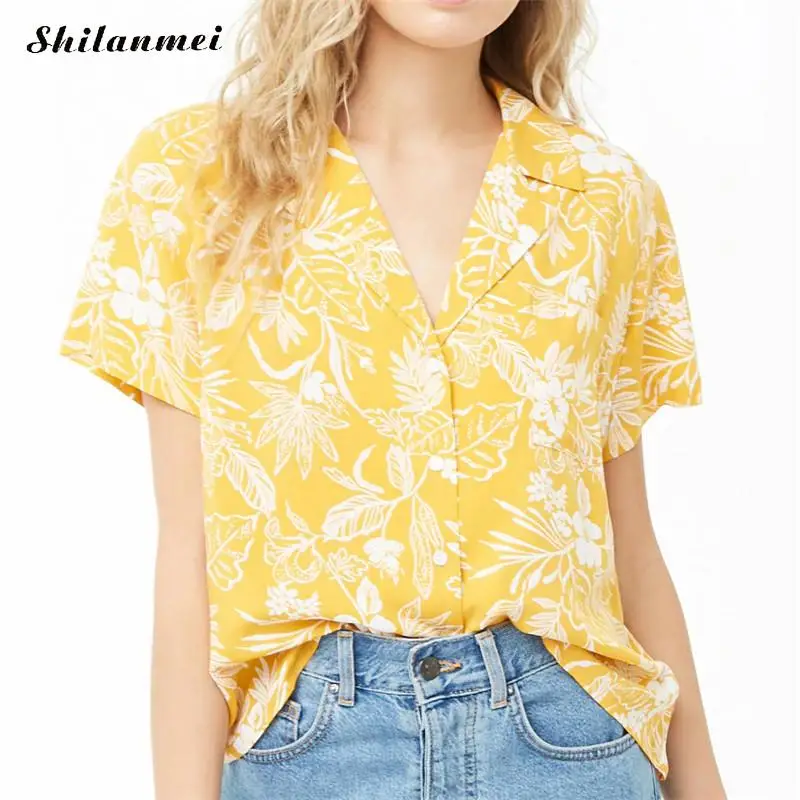 Blouses Woman 2019 Summer Chiffon Tops And Blouses Short Sleeve Plus Size Ladies Office Shirts Printed Fashion Casual Blouses
Blouses Woman 2019 Summer Chiffon Tops And Blouses Short Sleeve Plus Size Ladies Office Shirts Printed Fashion Casual Blouses