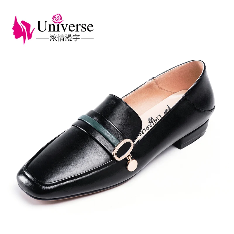 Universe Real Leather Women Flat Shoes Loafers Square Toe Women Flat Shoe Zapatos Mujer Slip-on Casual 2cm Handmade Black J072
Universe Real Leather Women Flat Shoes Loafers Square Toe Women Flat Shoe Zapatos Mujer Slip-on Casual 2cm Handmade Black J072