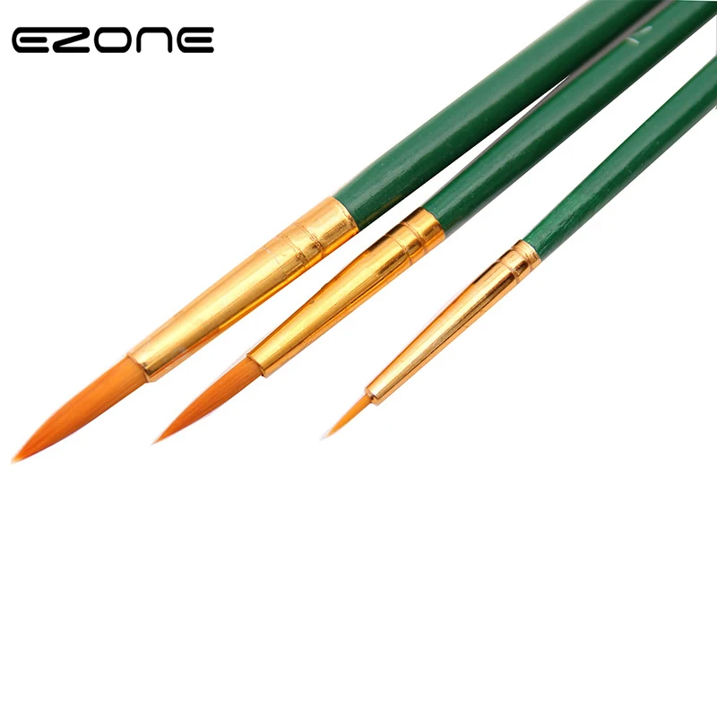 EZONE 3PCS Paint Brushes Hook Line Pen Wooden Handel Nylon Hair Brushes For Watercolor Oil Gouache Acrylic painting Art Supply
EZONE 3PCS Paint Brushes Hook Line Pen Wooden Handel Nylon Hair Brushes For Watercolor Oil Gouache Acrylic painting Art Supply