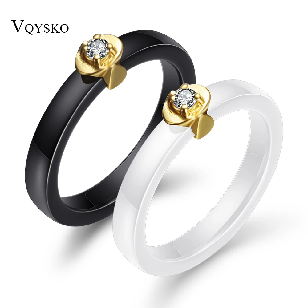 New 3mm Simple Cubic Zirconia Stone Weeding Women Ring Black/White Ceramic Fashion Ring Engagement Brand Jewelry
New 3mm Simple Cubic Zirconia Stone Weeding Women Ring Black/White Ceramic Fashion Ring Engagement Brand Jewelry