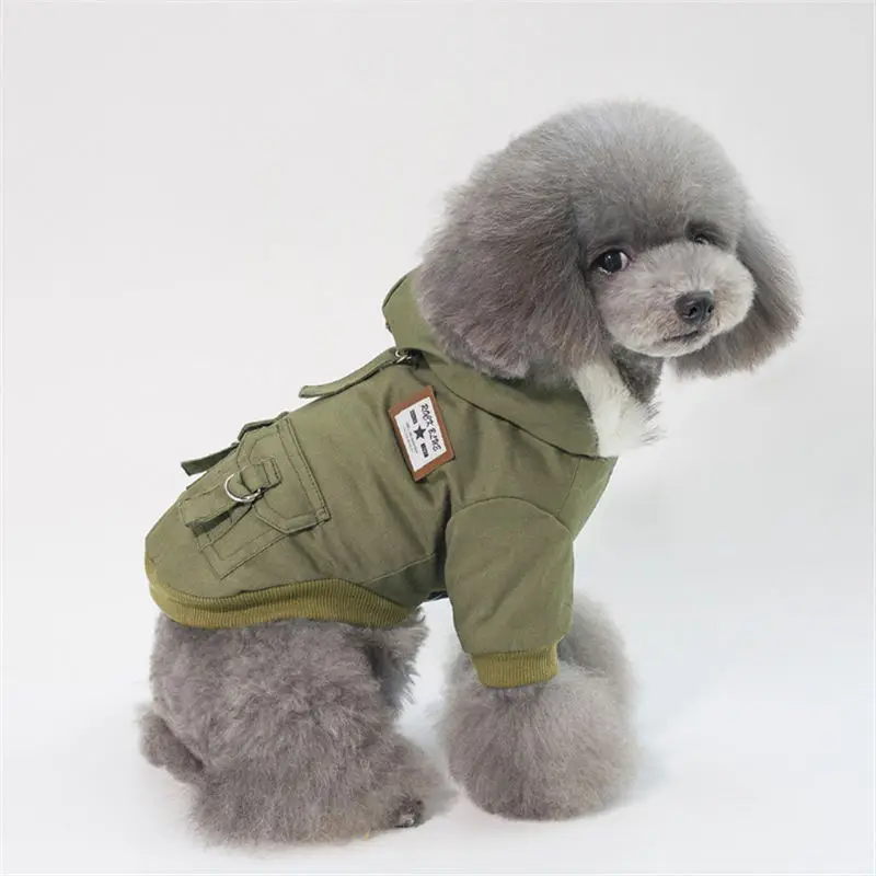 Одежда для собак Толстовка с капюшоном костюм зима теплый хлопок собака