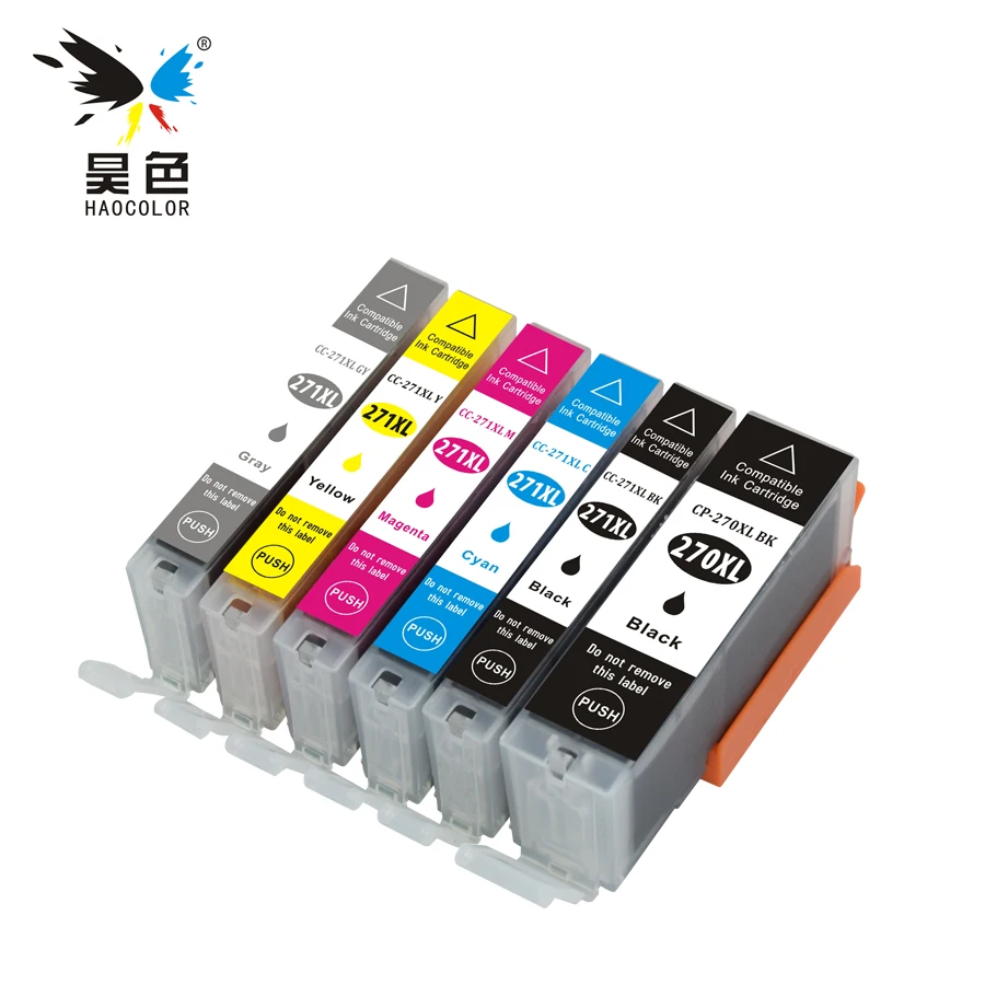 6 pcs PGI-270XLBK CLI-271XLBK C Y M GY compatible ink cartridge For canon PIXMA MG7720 printer full ink vivid color
6 pcs PGI-270XLBK CLI-271XLBK C Y M GY compatible ink cartridge For canon PIXMA MG7720 printer full ink vivid color