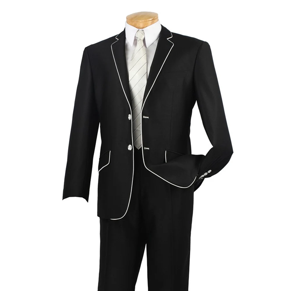 Men's 2 Piece 2 Button Flat Collar Slim Fit Black Suits For Any Event Custom Made New Tuxedo Men Suits ( Jacket+Pants )
Men's 2 Piece 2 Button Flat Collar Slim Fit Black Suits For Any Event Custom Made New Tuxedo Men Suits ( Jacket+Pants )