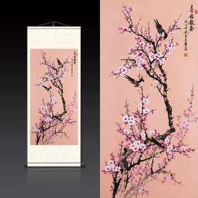 Mei Mu love silk painting living room decoration J 10
