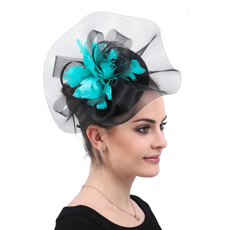 Elegant Female Bridal Wedding Veils Facinators Hats Church Cocktail Derby Fancy Feathers Race Hair Accessorie with Hair Clips
Elegant Female Bridal Wedding Veils Facinators Hats Church Cocktail Derby Fancy Feathers Race Hair Accessorie with Hair Clips