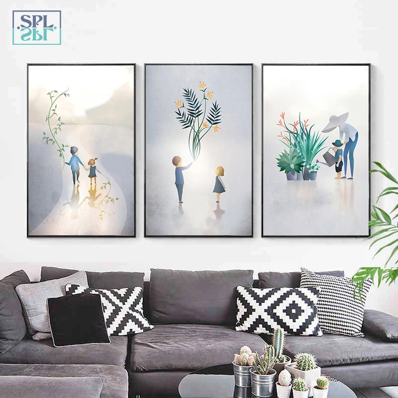 Nordic Green Plants Canvas Print Painting Happy Family Watercolor Wall Art Picture Nursery Baby Decor Cartoon Gardener Posters
Nordic Green Plants Canvas Print Painting Happy Family Watercolor Wall Art Picture Nursery Baby Decor Cartoon Gardener Posters