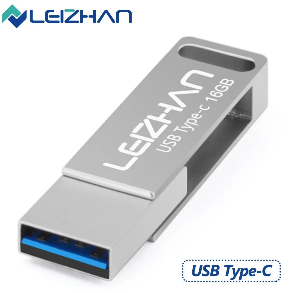 LEIZHAN 32 Гб Тип C флеш накопитель USB 3 0 USBC ручка флэш 64Гб для смартфон планшет флешки