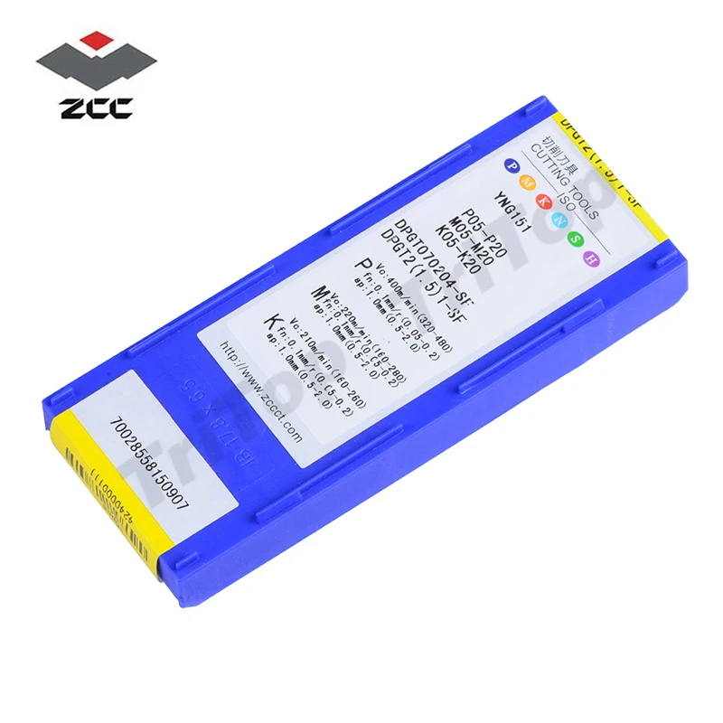 ZCCCT machining inserts DPGT070204-SF/YNG151 (10 inserts/box) ZCC.CT Cemented Carbide Cutting Tool Turning Inserts
ZCCCT machining inserts DPGT070204-SF/YNG151 (10 inserts/box) ZCC.CT Cemented Carbide Cutting Tool Turning Inserts
