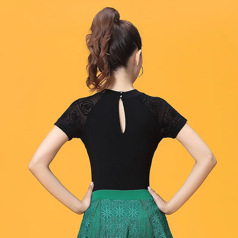 Short Sleeve O-neck Cutout Modern Sexy Latin dance clothes top for women/female,Ballroom tango Costume performance wears YT0501
Short Sleeve O-neck Cutout Modern Sexy Latin dance clothes top for women/female,Ballroom tango Costume performance wears YT0501