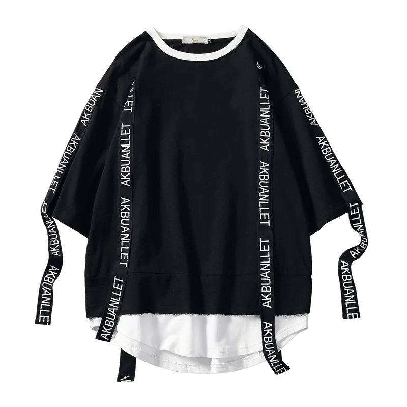 2020 Summer style Men T Shirt Hip Hop O Neck Short Sleeve Casual Ribbon Decoration Streetwear Top Tees Men ABZ362
2020 Summer style Men T Shirt Hip Hop O Neck Short Sleeve Casual Ribbon Decoration Streetwear Top Tees Men ABZ362