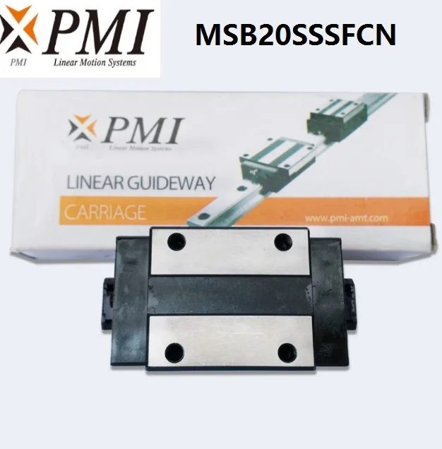 

4pcs/lot Original Taiwan PMI MSB20S-N MSB20SSSFCN linear guideway sliding block Carriage for CO2 laser machine MSB20S