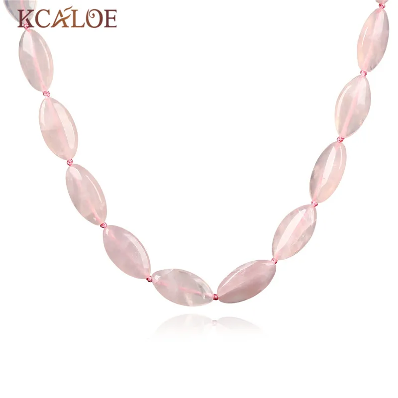 KCALOE Trendy Crystal Pink Choker Necklace Handmade Knotted Statement Necklaces&Pendant For Women Fashion Wedding Jewelry | Украшения и