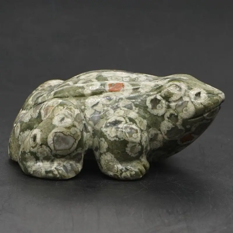 2.6" Frog Statue Natural Green Rainforest Jasper Crystal Carved Figurine Crafts Decor
2.6" Frog Statue Natural Green Rainforest Jasper Crystal Carved Figurine Crafts Decor