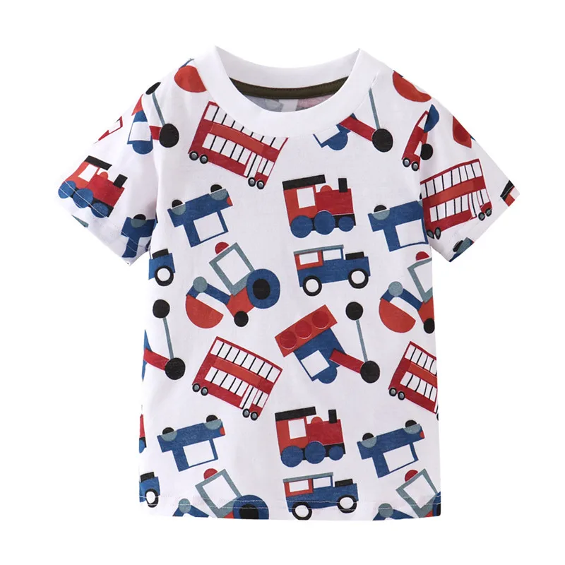Jumping meters Baby boys Clothes Cotton T shirts with Cars tractor Print Short Sleeve Children Tees Tops Summer Boys Girl shirt
Jumping meters Baby boys Clothes Cotton T shirts with Cars tractor Print Short Sleeve Children Tees Tops Summer Boys Girl shirt