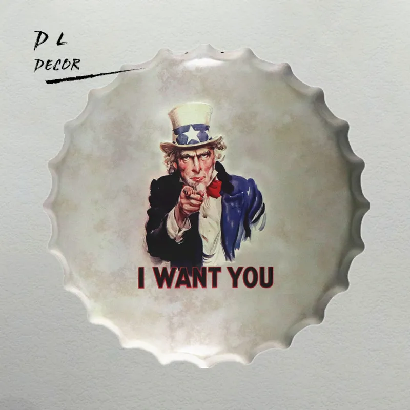 DL-I want you Bottle Caps Metal Wall Art Plaque Vintage Garage Hotel Pub Painting Decor
DL-I want you Bottle Caps Metal Wall Art Plaque Vintage Garage Hotel Pub Painting Decor