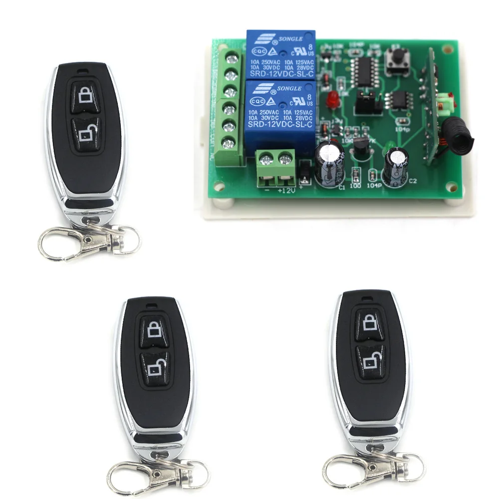 DC 24V Wireless Remote Control Switch System 2CH Remote Controller on-off Relay Receiver & 3 Transmitter 315Mhz/433Mhz
DC 24V Wireless Remote Control Switch System 2CH Remote Controller on-off Relay Receiver & 3 Transmitter 315Mhz/433Mhz
