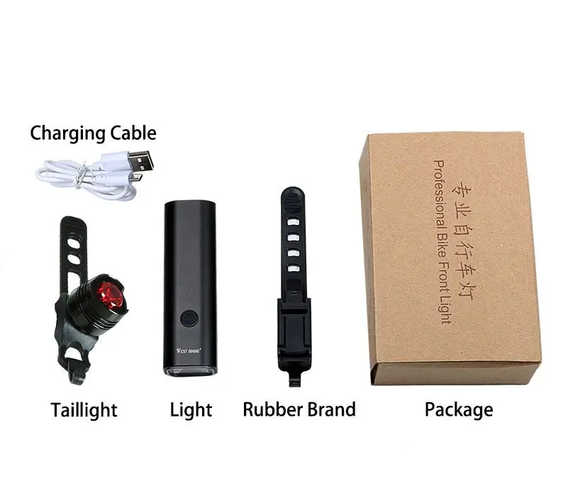 WEST BIKING Bike Lights Super Bright Headlight Taillight Set Bicycle USB Rechargeable LED Front Lamp Cycling Warning Lights
WEST BIKING Bike Lights Super Bright Headlight Taillight Set Bicycle USB Rechargeable LED Front Lamp Cycling Warning Lights