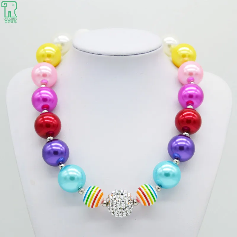 wholesale 5PCS Girls Rainbow Bubblegum Beads Chunky Necklace New Fashion Kids Chunky Collar Necklace Princess Pearl Jewelry
wholesale 5PCS Girls Rainbow Bubblegum Beads Chunky Necklace New Fashion Kids Chunky Collar Necklace Princess Pearl Jewelry