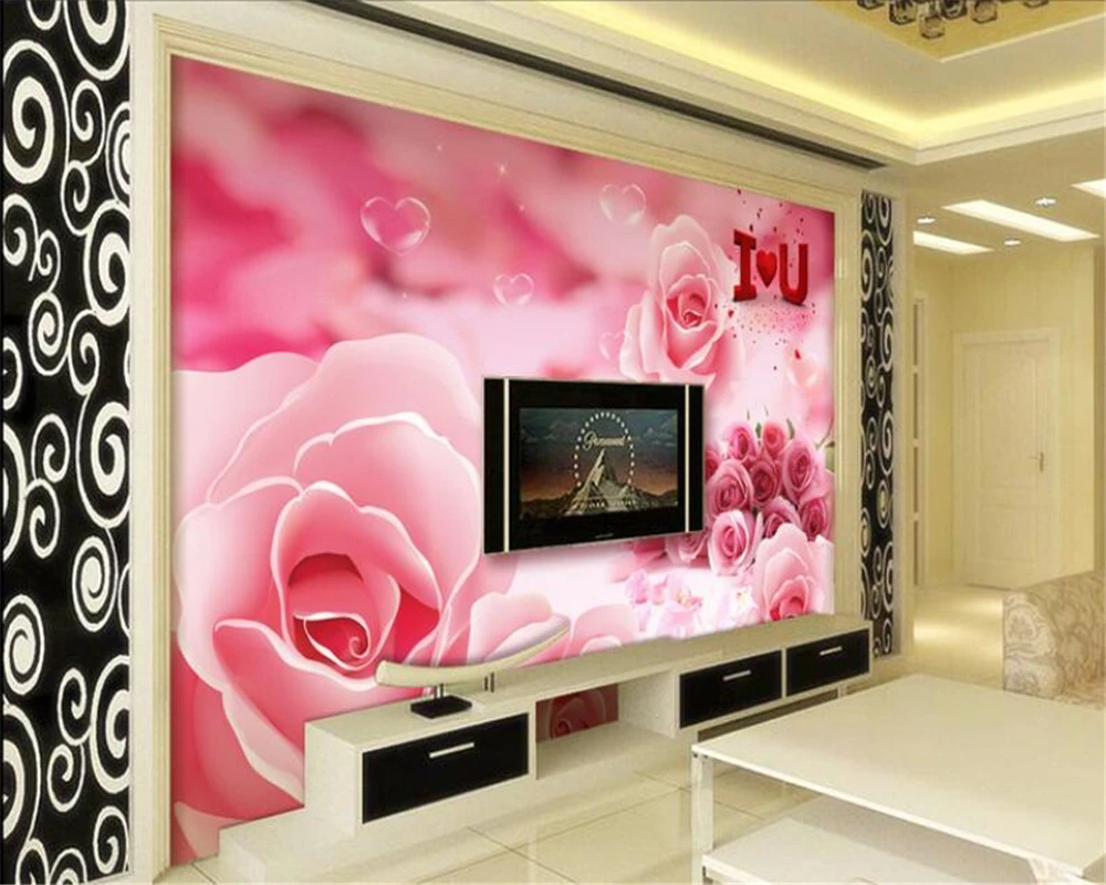Beibehang 3D Wallpaper Beautifully Romantic Rose TV Walls Wall Decorative Mural 3D Living Room Bedroom wallpaper papel de parede
Beibehang 3D Wallpaper Beautifully Romantic Rose TV Walls Wall Decorative Mural 3D Living Room Bedroom wallpaper papel de parede
