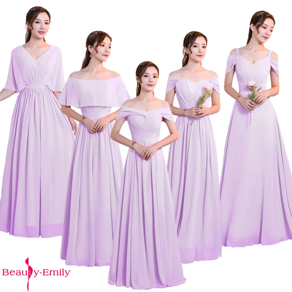 Beauty Emily Elegant Bridesmaid Dresses Chiffon V Neck Lace up Back Wedding Guest Dress 5 Styles Multi-color Brautjungfernkleid
Beauty Emily Elegant Bridesmaid Dresses Chiffon V Neck Lace up Back Wedding Guest Dress 5 Styles Multi-color Brautjungfernkleid