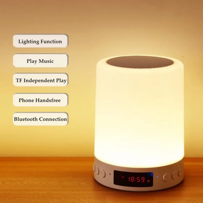 LukLoy LED Night Light Portable Touch Control Table Lamp for Bedrooms Wake Up Light Bluetooth Speakers LED Color Night Light
LukLoy LED Night Light Portable Touch Control Table Lamp for Bedrooms Wake Up Light Bluetooth Speakers LED Color Night Light