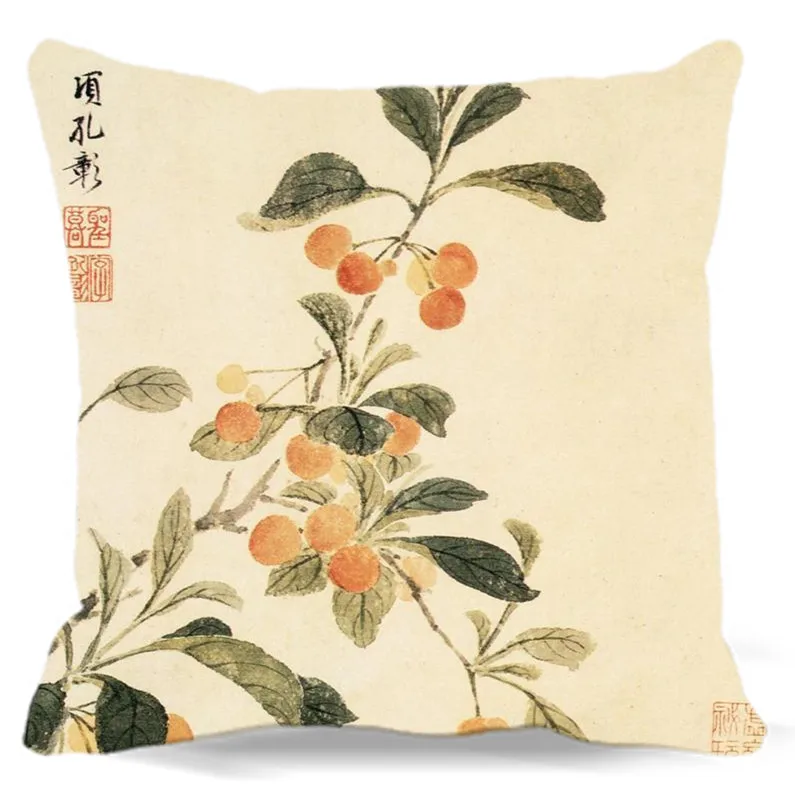 Square cotton polyester Cushion Cover Chinese painting Flowers&bird Illustrations Pillow case Sofa Soft home car Decor
Square cotton polyester Cushion Cover Chinese painting Flowers&bird Illustrations Pillow case Sofa Soft home car Decor