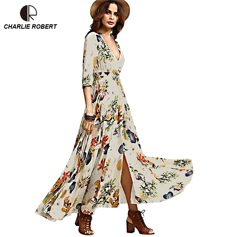 CR New 2017 Summer Dress Sexy Bohemian Half Sleeve V-neck Ankle-length Long Beach Dress Drop Shipping WD3730
CR New 2017 Summer Dress Sexy Bohemian Half Sleeve V-neck Ankle-length Long Beach Dress Drop Shipping WD3730