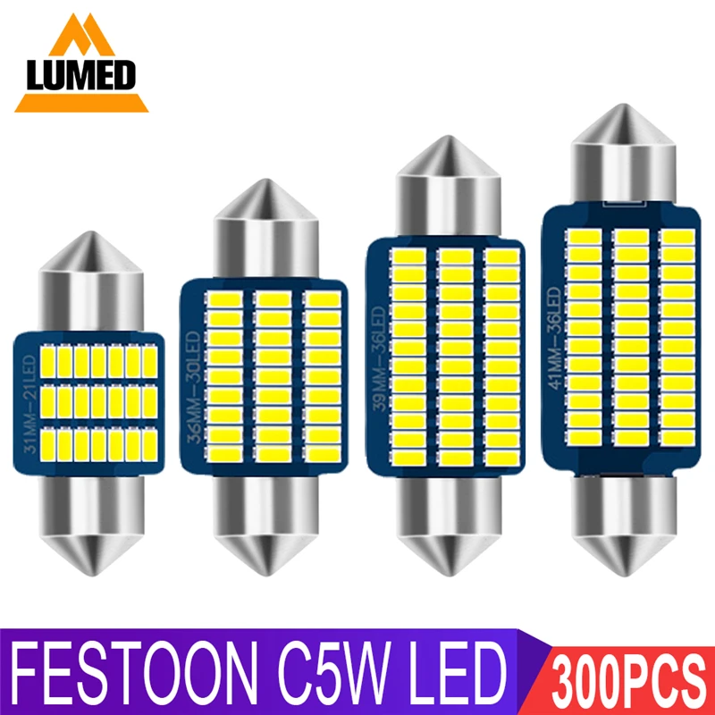 300x C5W LED Car light Bulb Luces LED Para Auto Interior Side light Festoon Dome Reading Lamp 21 30 36 3014 LEDs DC 12V
300x C5W LED Car light Bulb Luces LED Para Auto Interior Side light Festoon Dome Reading Lamp 21 30 36 3014 LEDs DC 12V