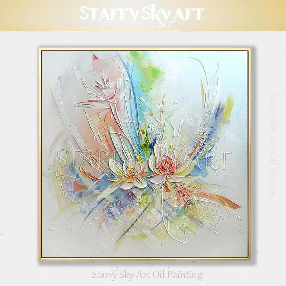 New Painting Hand-painted Knife Painting Beautiful White and Pink Flower Oil Painting on Canvas Handmade Knife Flowers Painting
New Painting Hand-painted Knife Painting Beautiful White and Pink Flower Oil Painting on Canvas Handmade Knife Flowers Painting