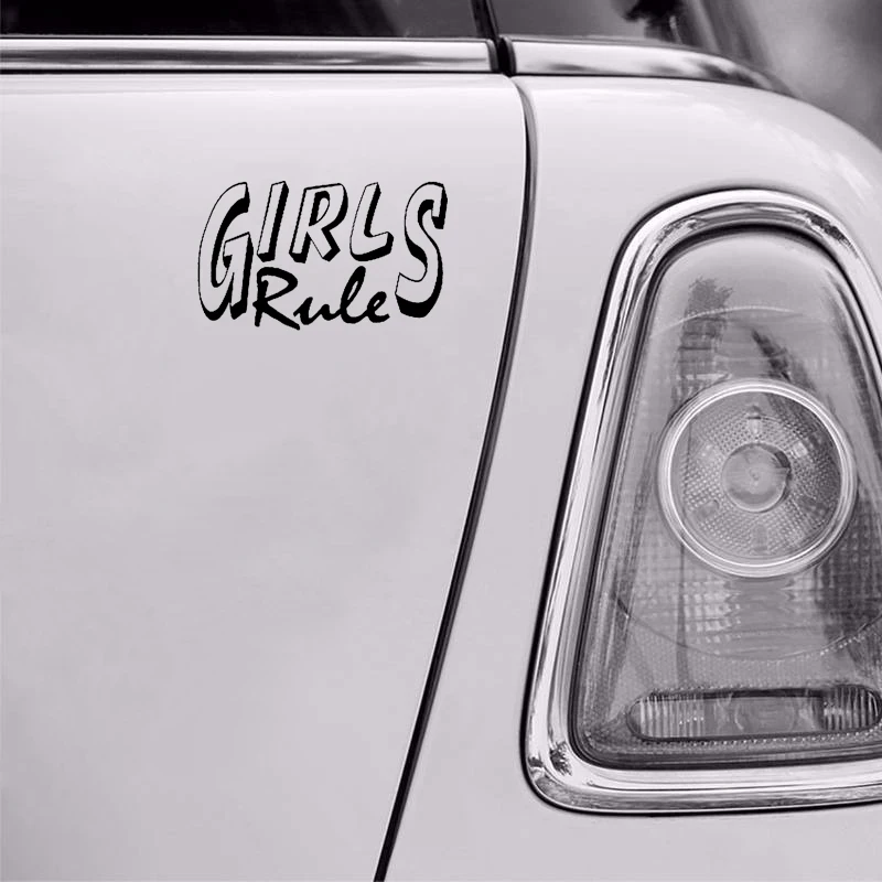 QYPF 15.1CM*9CM Interesting English Words GIRLS RULE Vinyl Car Sticker Decal Black Silver C15-2124
QYPF 15.1CM*9CM Interesting English Words GIRLS RULE Vinyl Car Sticker Decal Black Silver C15-2124