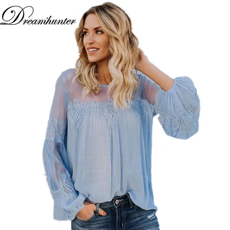 Fashion Women T-Shirt Perspective Long Sleeve T Shirt O Neck Lantern Sleeve Top Tee female Casual Solid Color Tee Shirt
Fashion Women T-Shirt Perspective Long Sleeve T Shirt O Neck Lantern Sleeve Top Tee female Casual Solid Color Tee Shirt