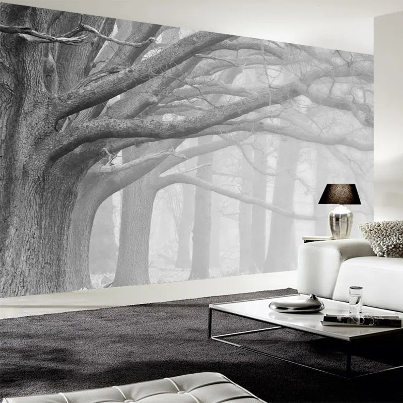 Custom 3D Wall Mural Retro Modern Black And White Forest Tree Wallpaper Living Room Bedroom Background Wall Painting Home Decor
Custom 3D Wall Mural Retro Modern Black And White Forest Tree Wallpaper Living Room Bedroom Background Wall Painting Home Decor